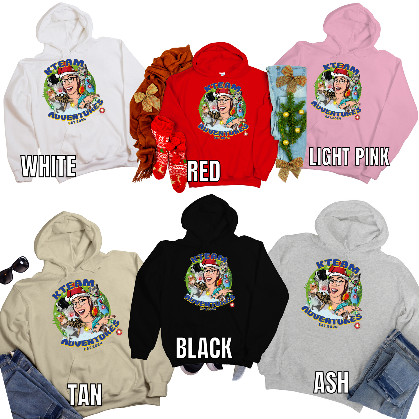 K TEAM CHRISTMAS LOGO CREWNECK OR HOODIE