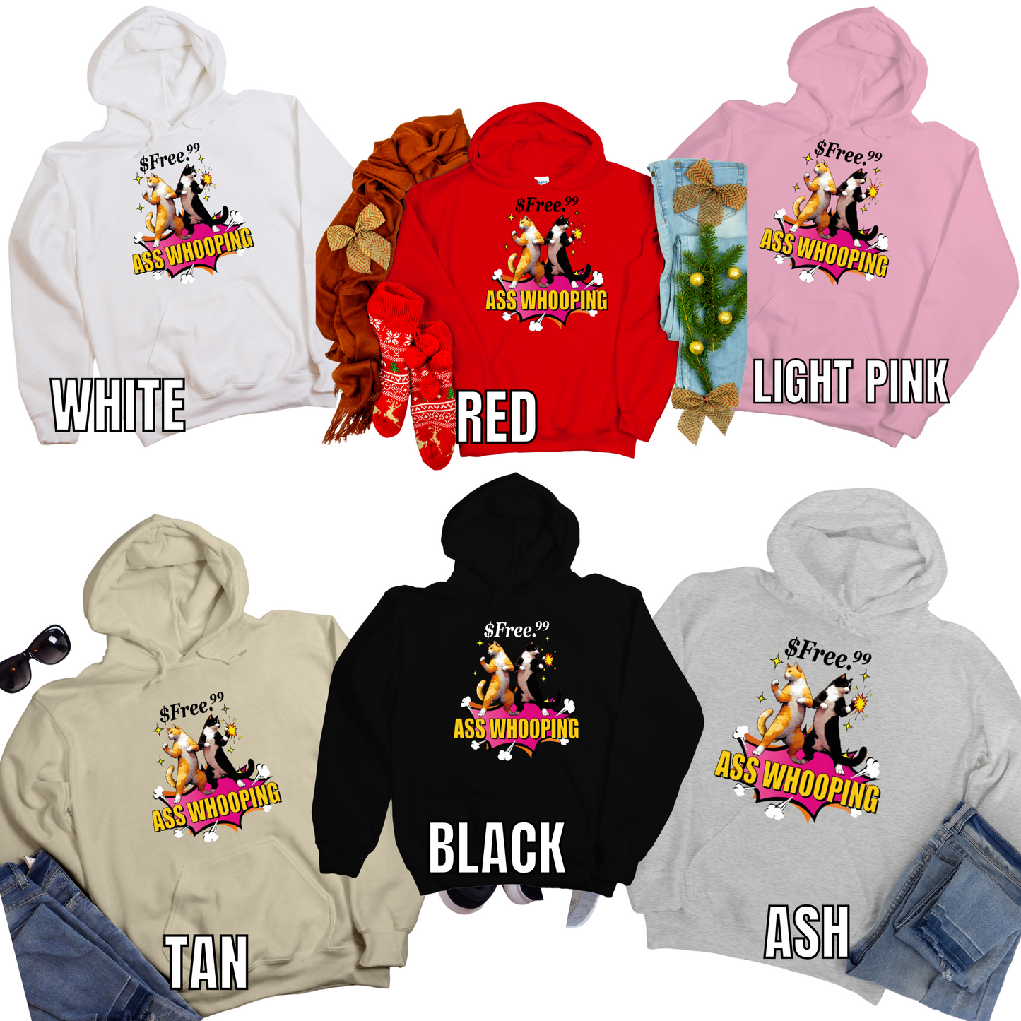 FREE 99 ASS WHOOPING CREWNECK OR HOODIE