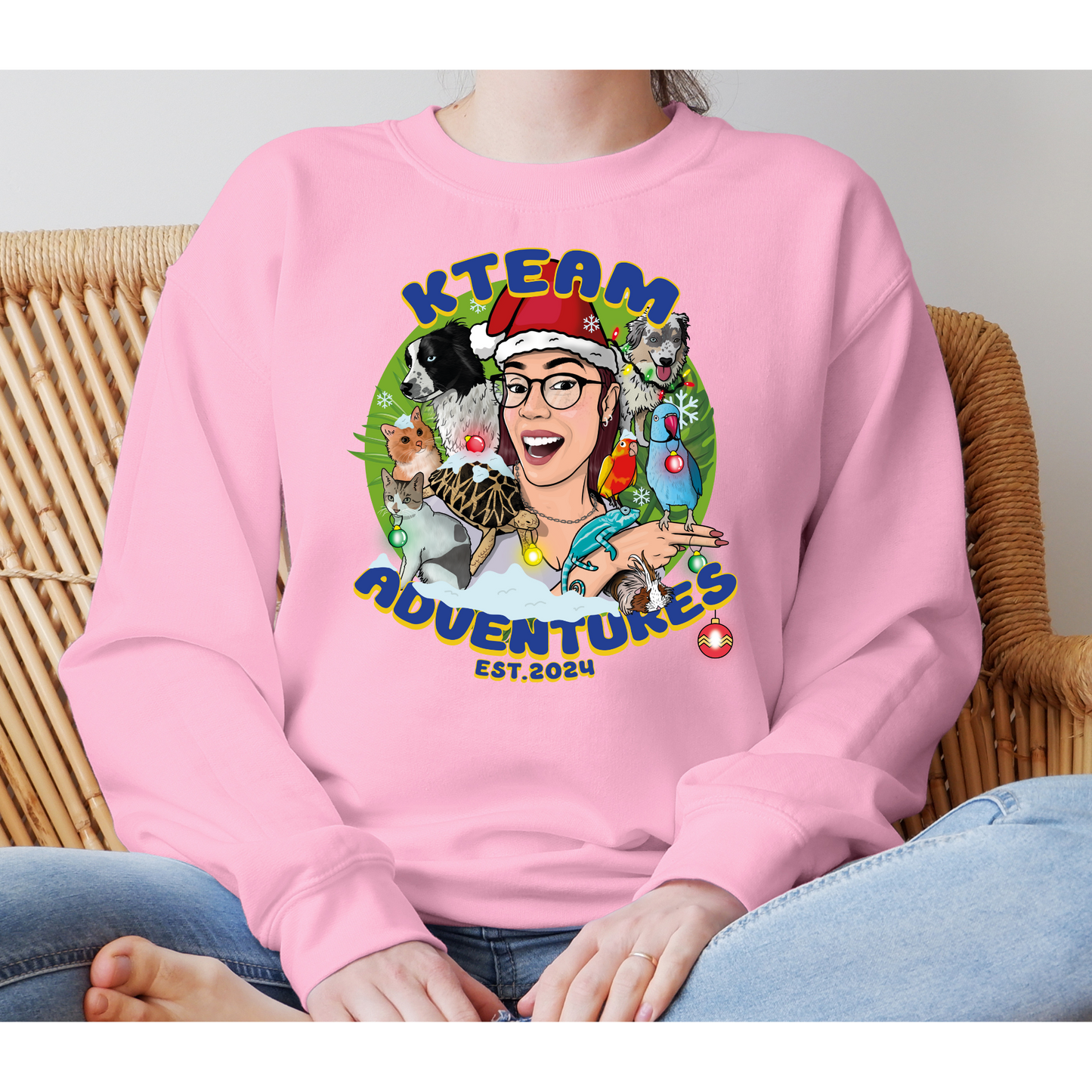 K TEAM CHRISTMAS LOGO CREWNECK OR HOODIE