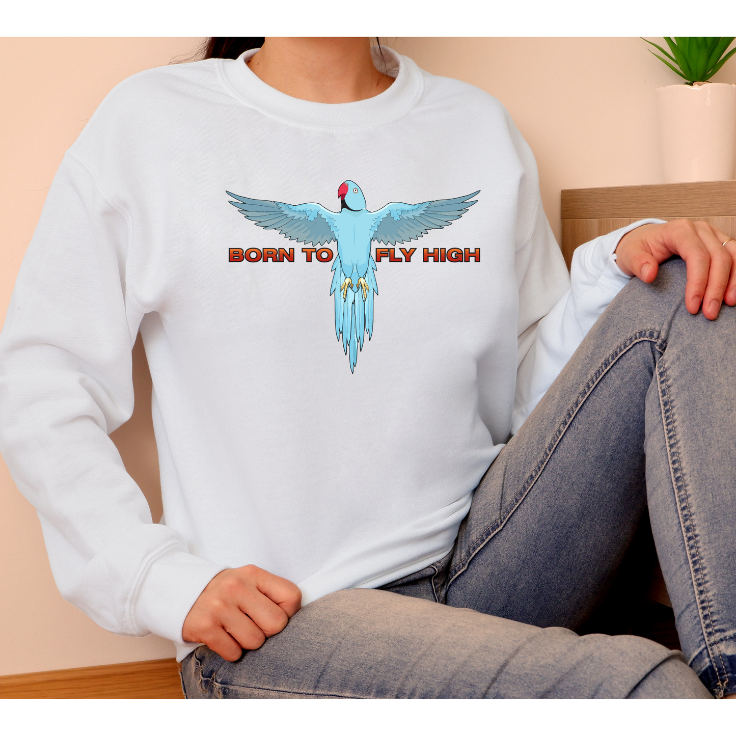 BORN TO FLY HIGH CREWNECK OR HOODIE