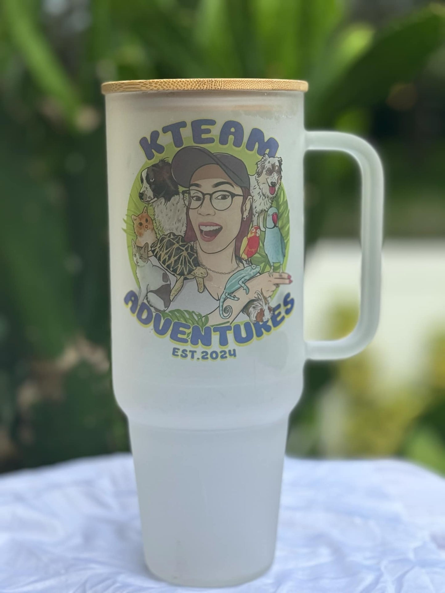 KTeam Adventures Logo 40 OZ Glass Mug